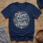 Love Never Fails Christian Shirt