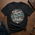 Love Never Fails Christian Shirt