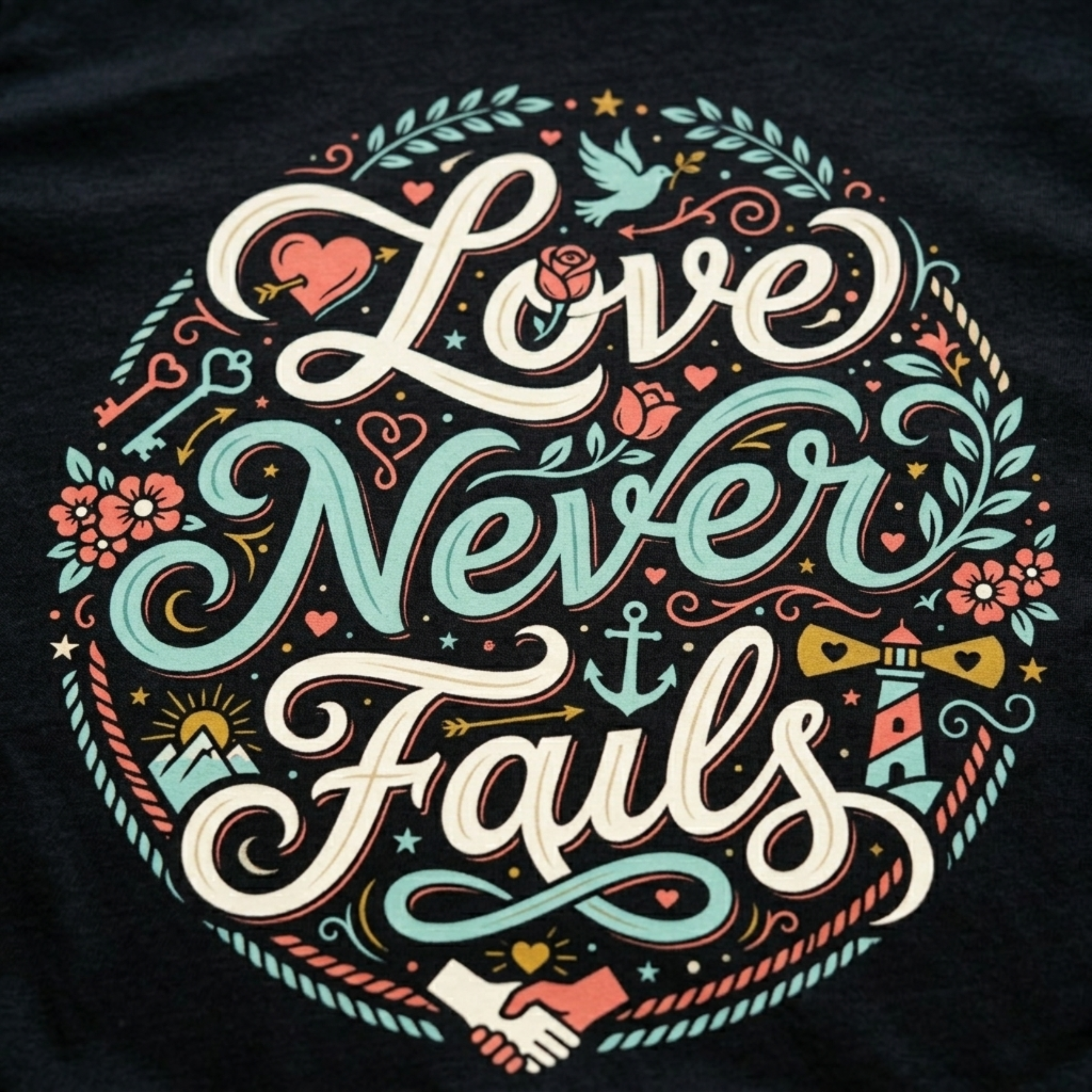 Love Never Fails Christian Shirt
