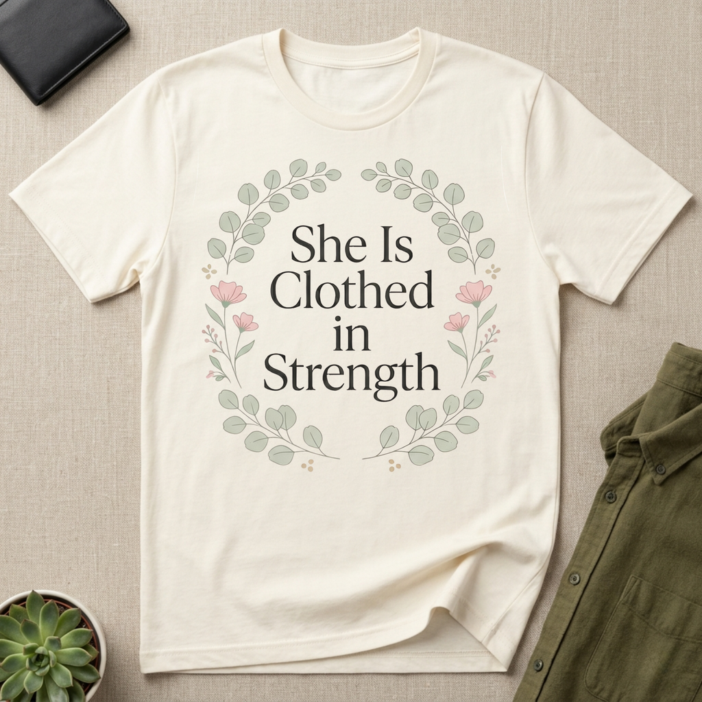 She Is Clothed in Strength Shirt