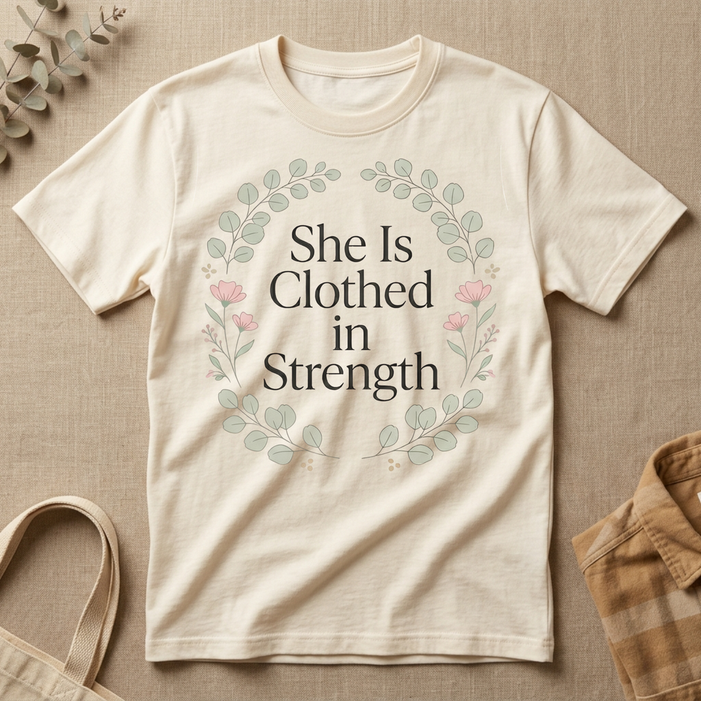 She Is Clothed in Strength Shirt