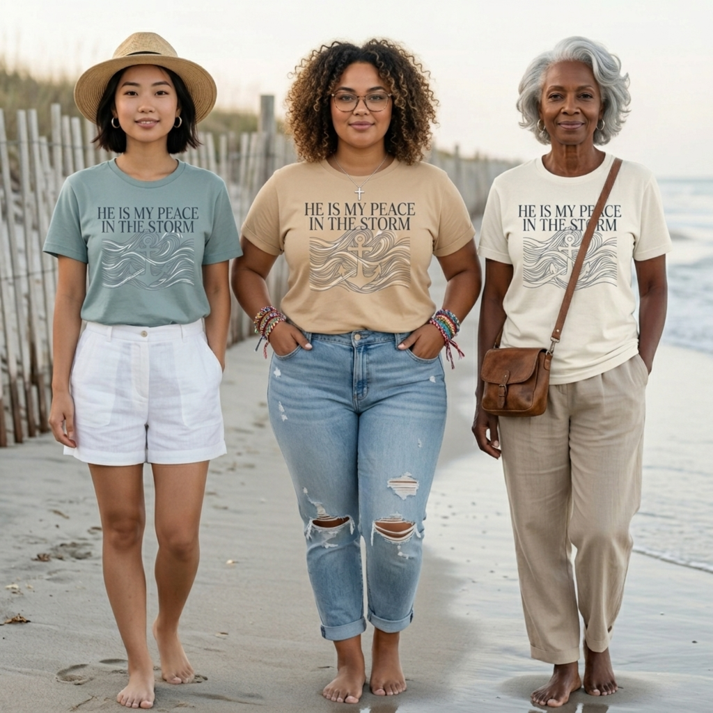 He Is My Peace In The Storm Christian T-Shirt