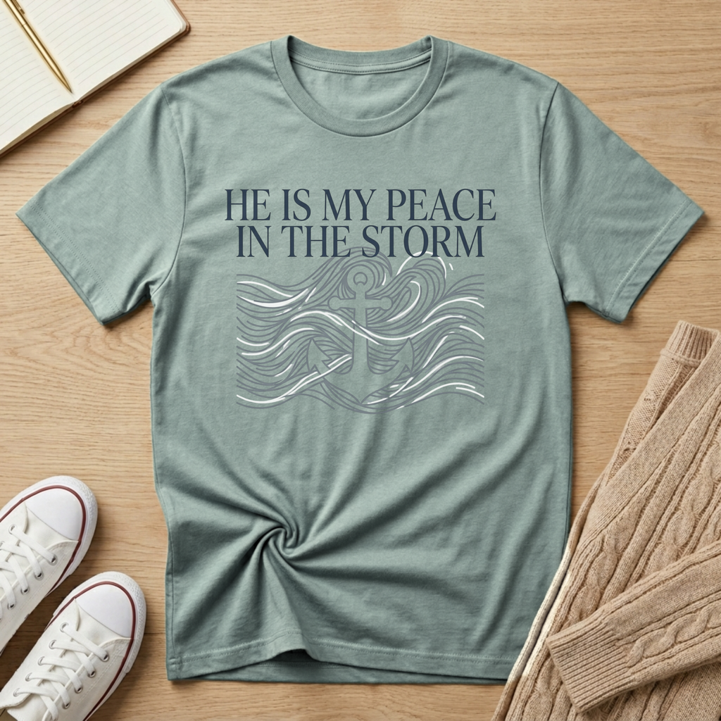 He Is My Peace In The Storm Christian T-Shirt