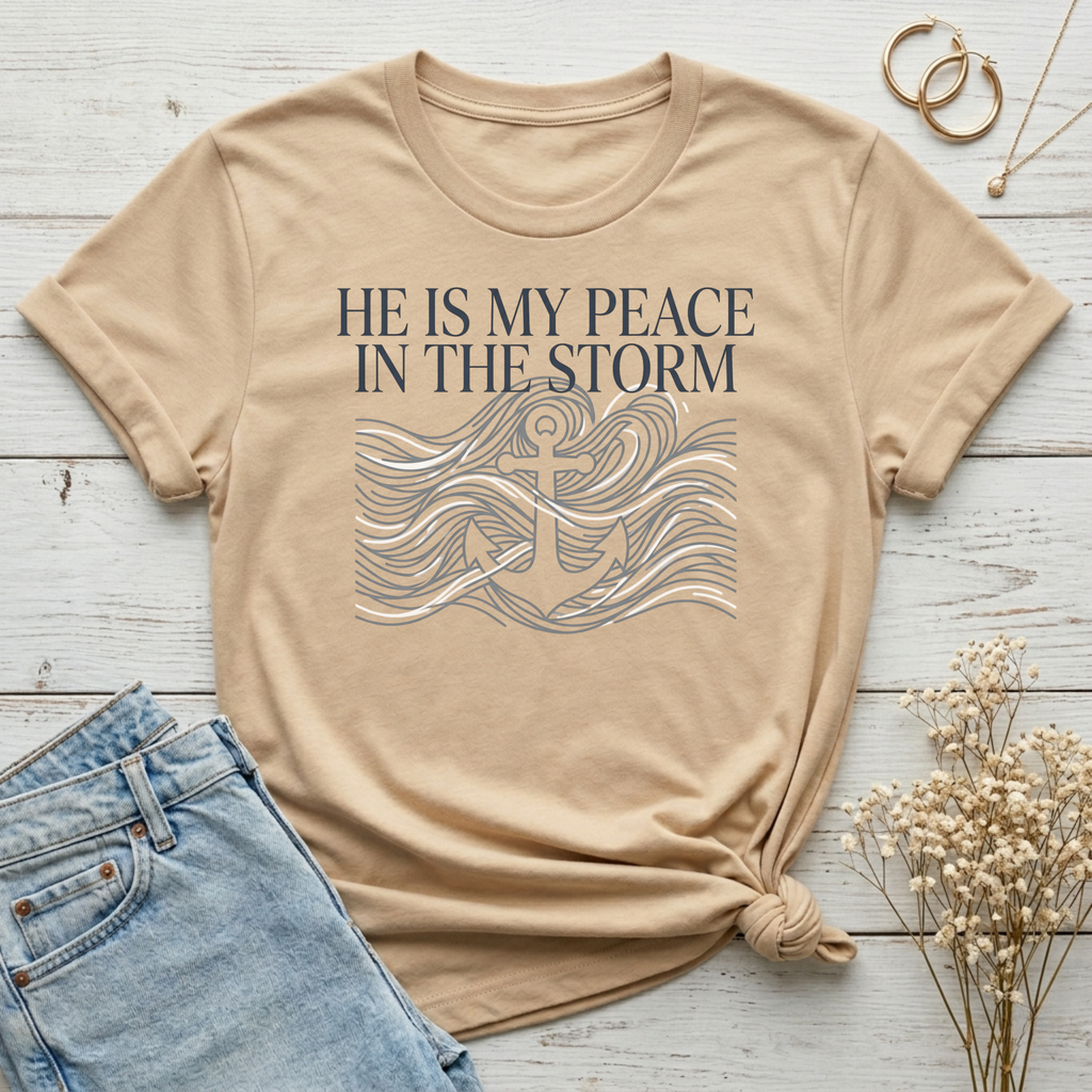He Is My Peace In The Storm Christian T-Shirt