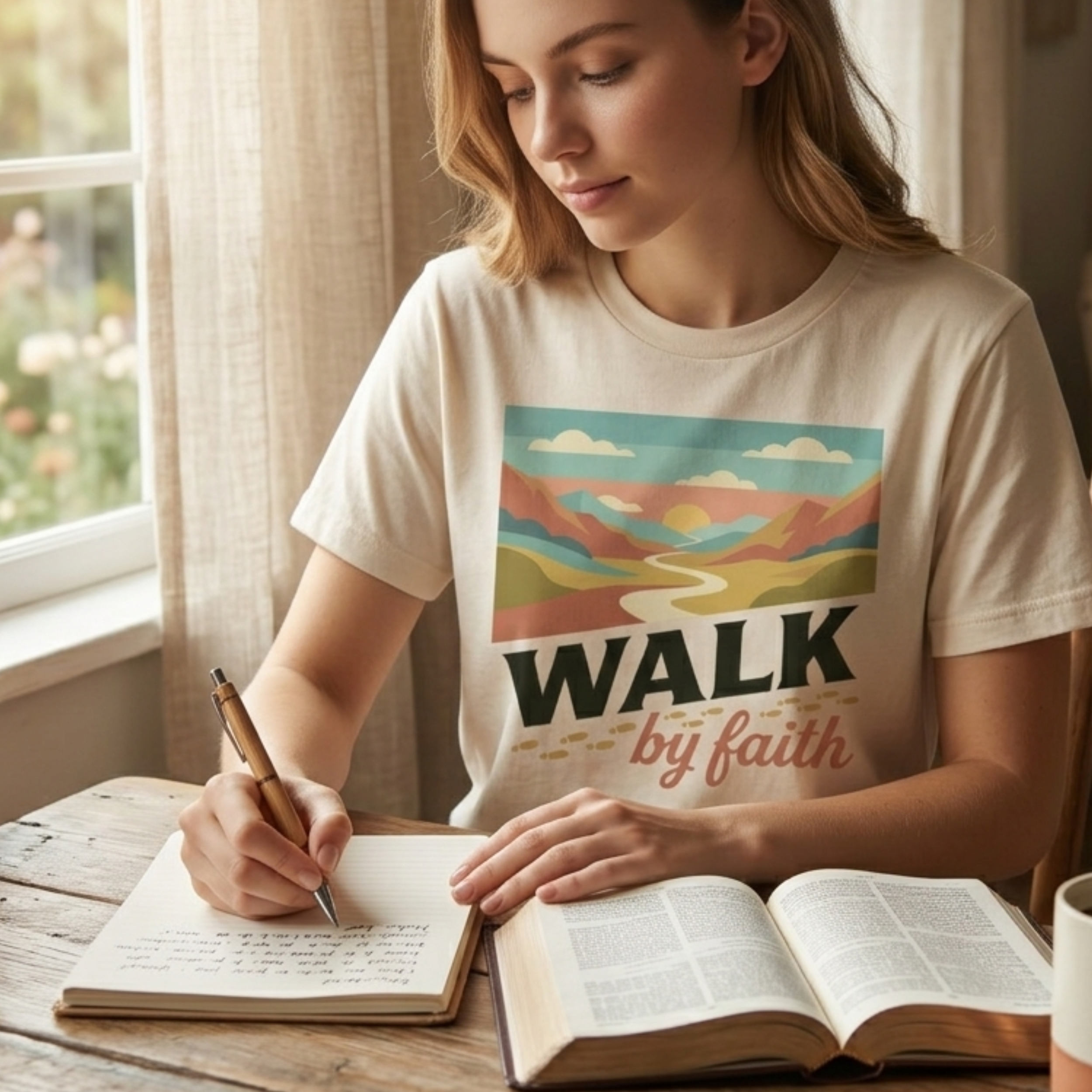 Walk By Faith Christian T-Shirt