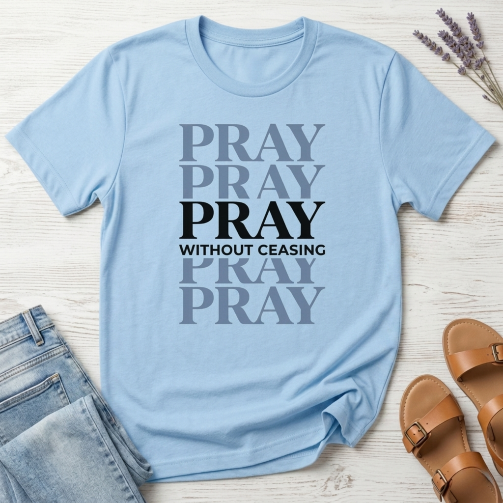 Pray Without Ceasing Minimalist Tee