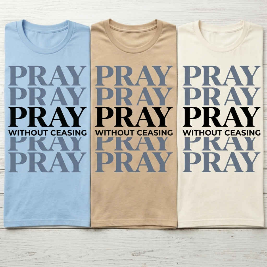 Pray Without Ceasing Minimalist Tee