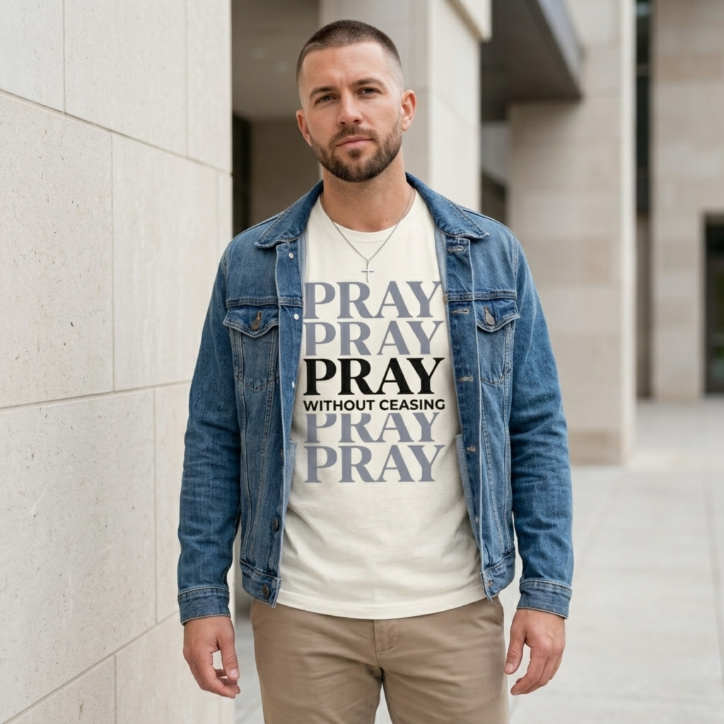 Pray Without Ceasing Minimalist Tee