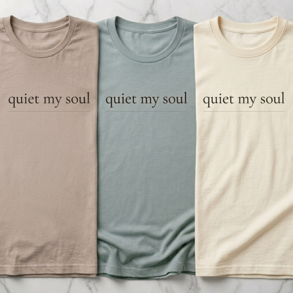 Quiet My Soul Shirt Minimalist Christian T-Shirt