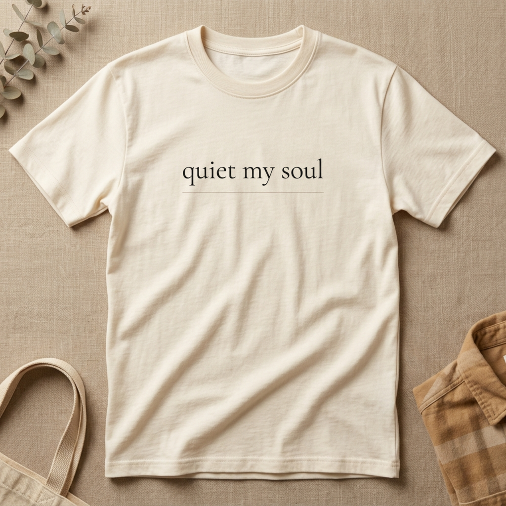 Quiet My Soul Shirt Minimalist Christian T-Shirt