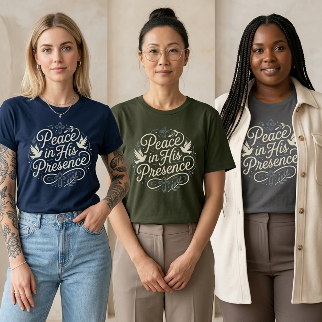Peace in His Presence Christian T-Shirt