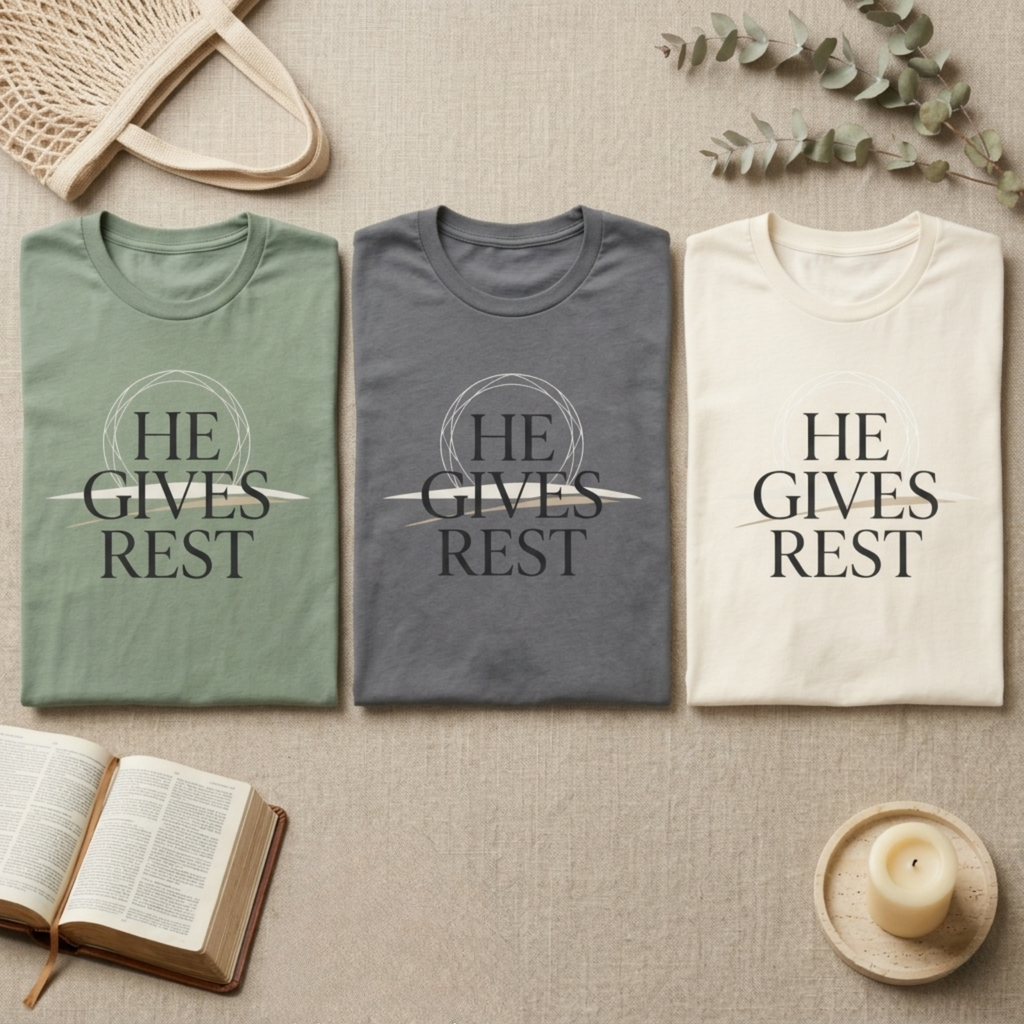 He Gives Rest Christian Shirt