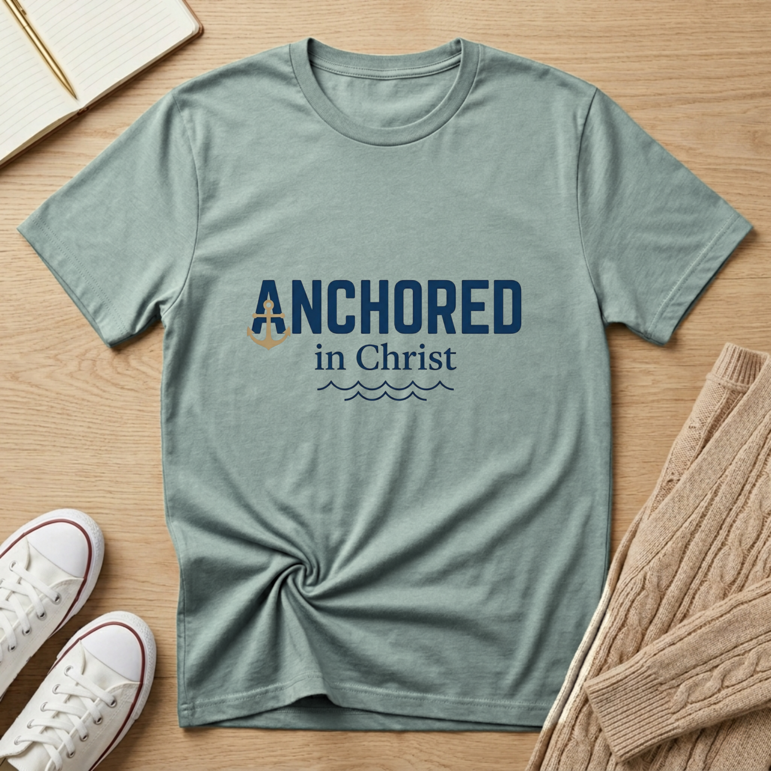 Anchored in Christ Christian Shirt