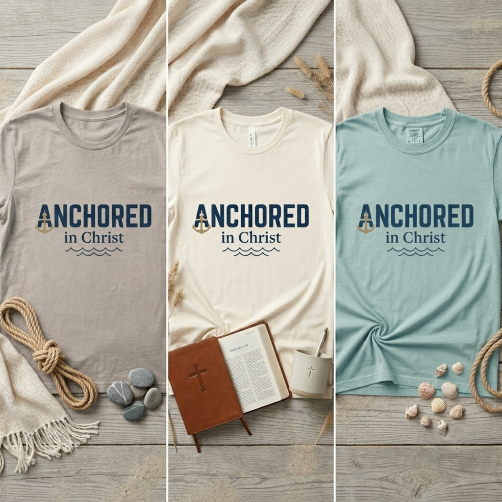 Anchored in Christ Christian Shirt