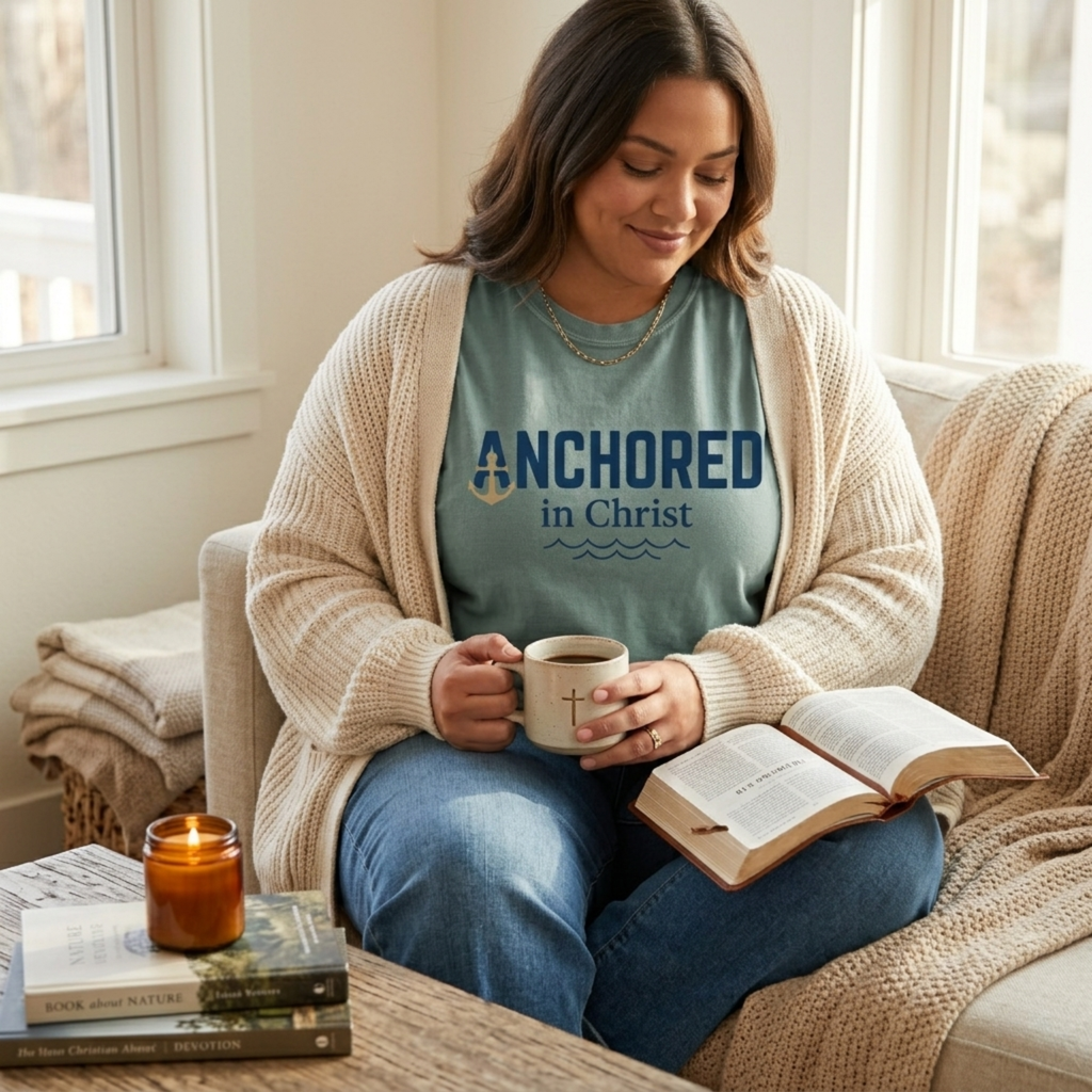 Anchored in Christ Christian Shirt