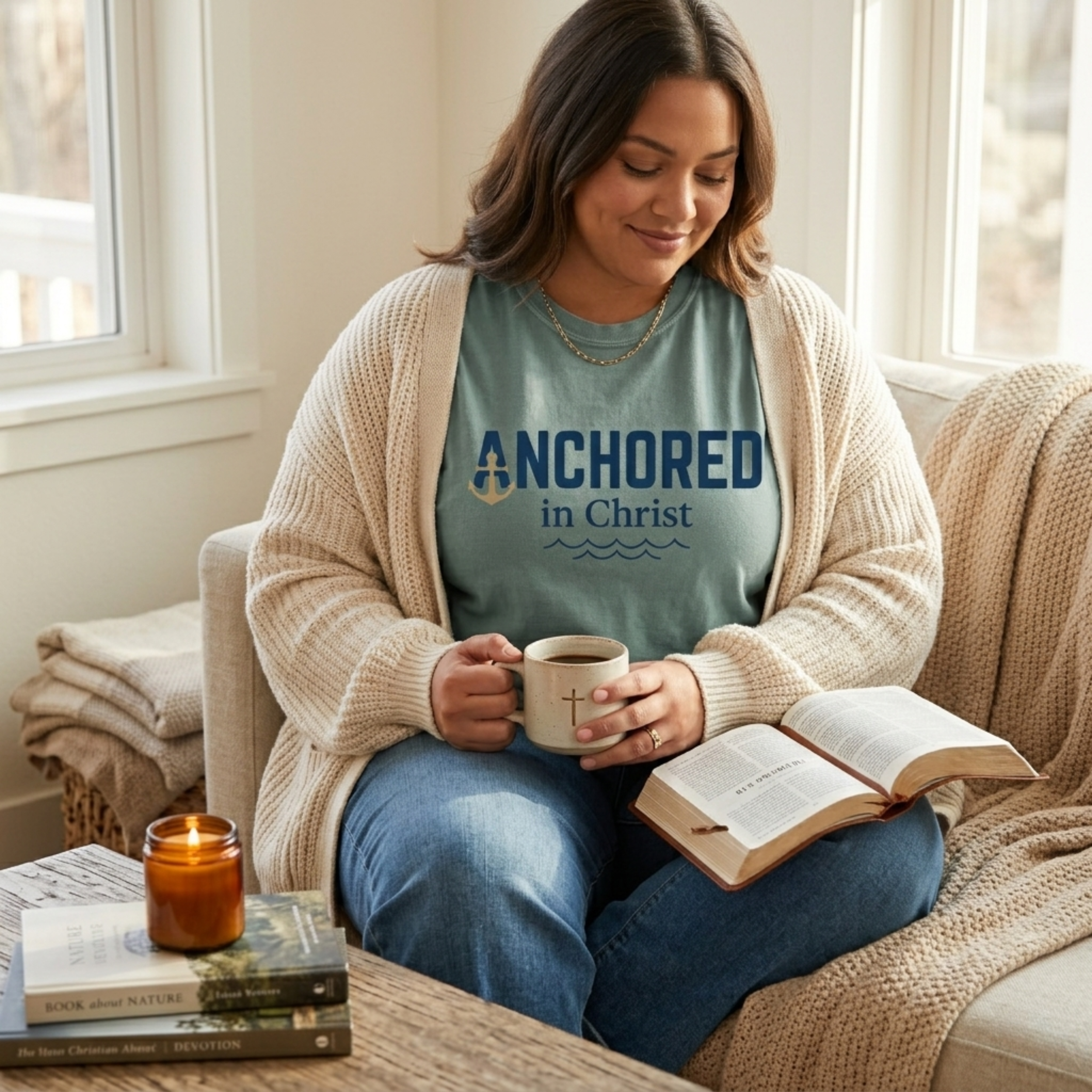 Anchored in Christ Christian Shirt