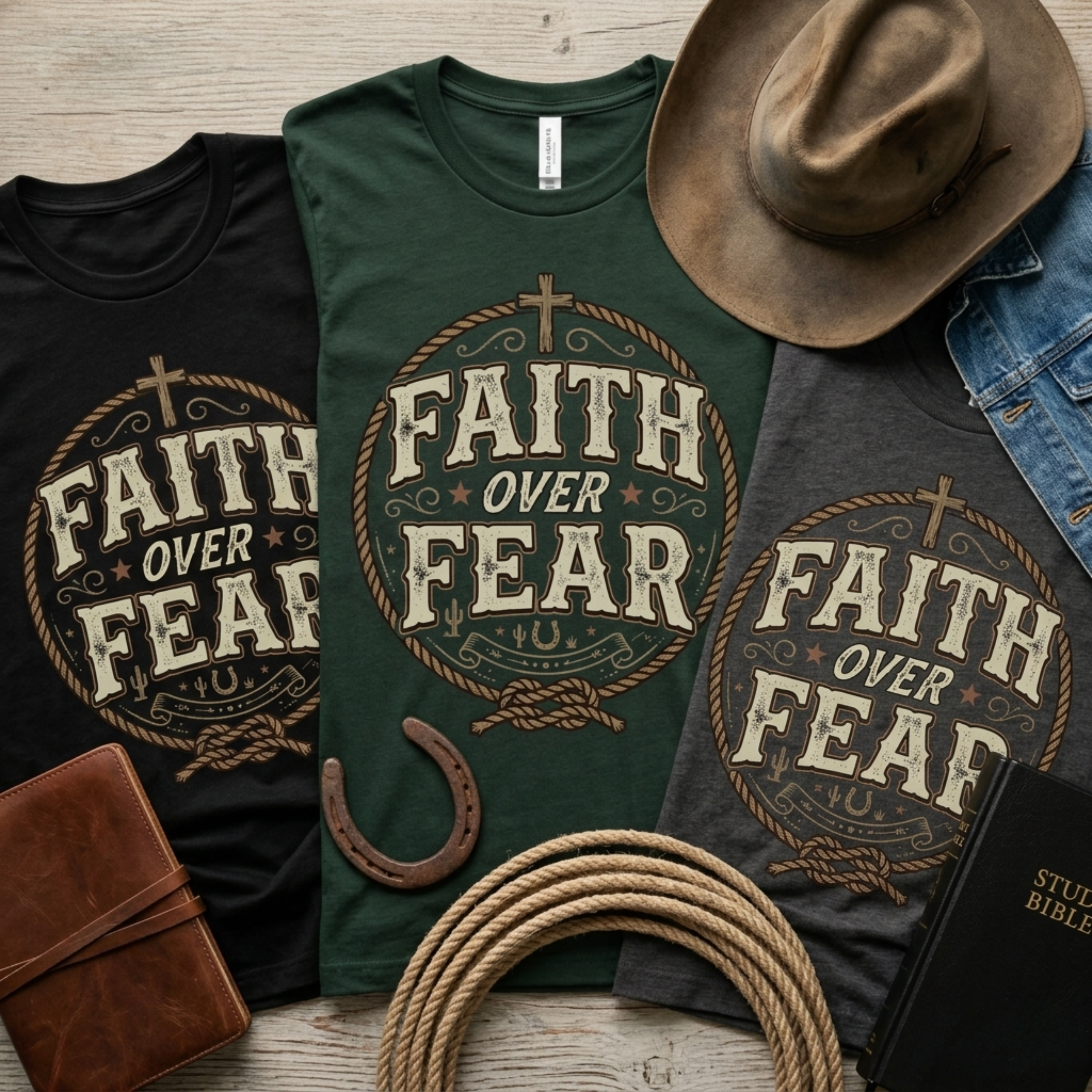 Faith Over Fear Christian T-Shirt