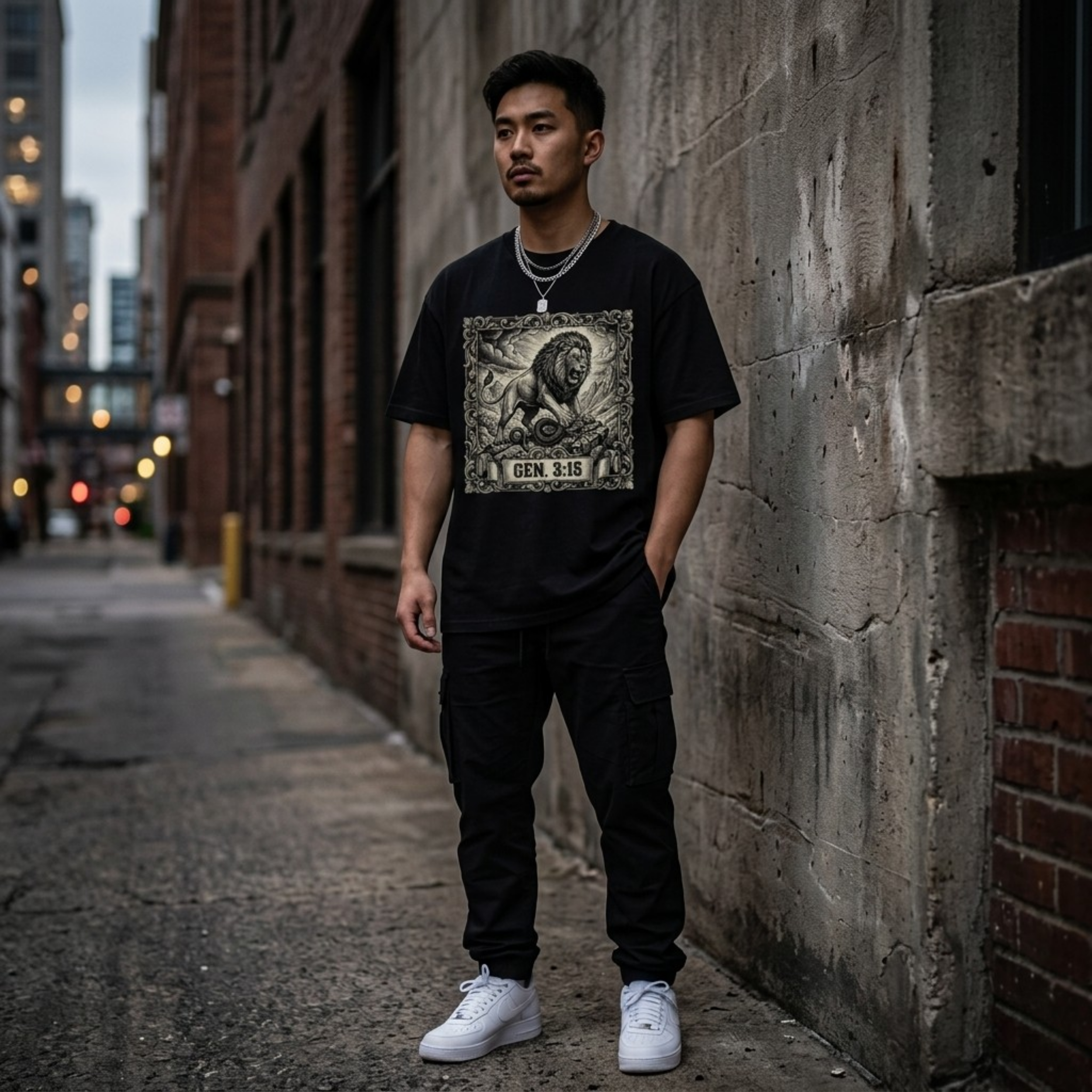 Genesis 3:15 Lion & Serpent Christian T-Shirt