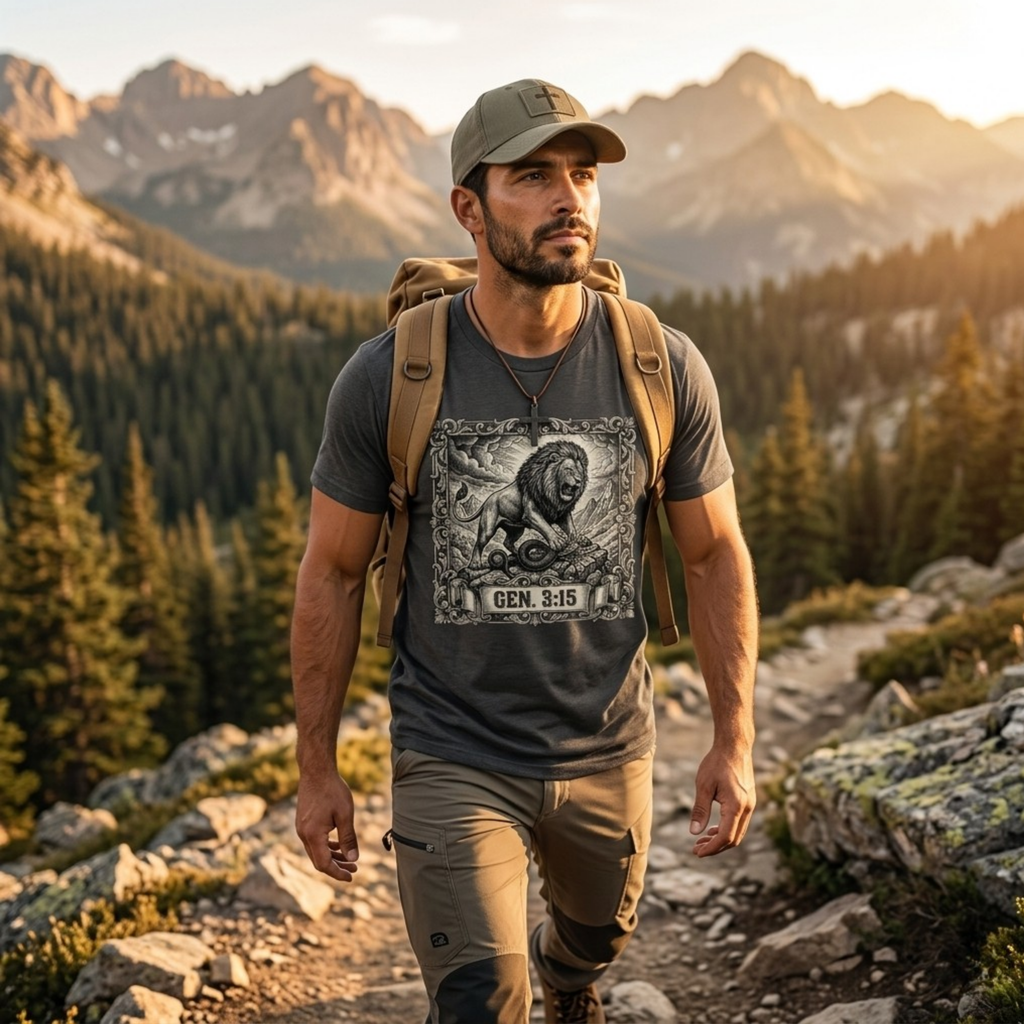 Genesis 3:15 Lion & Serpent Christian T-Shirt