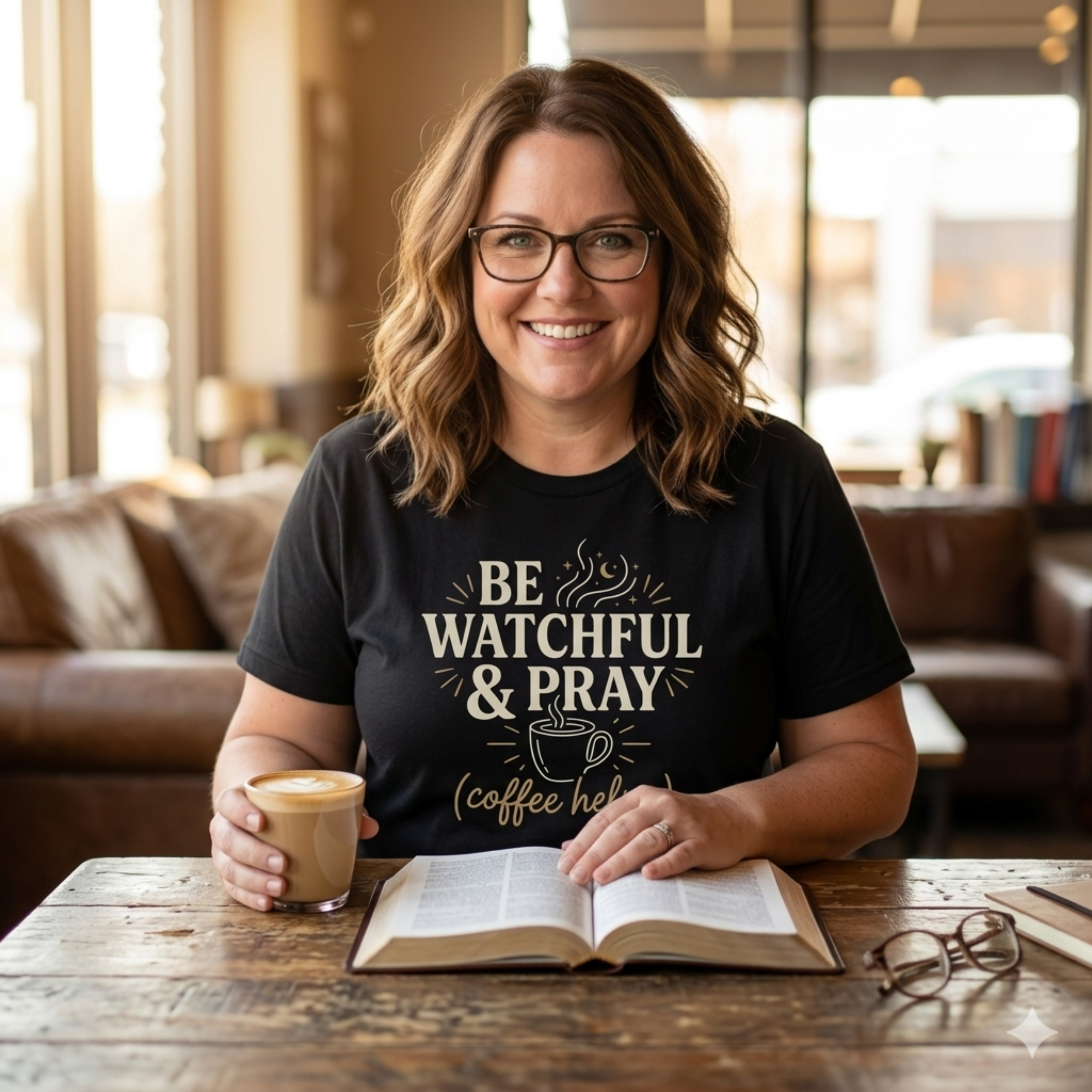 Be Watchful & Pray Coffee Helps T-Shirt