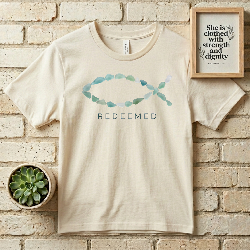 Redeemed Sea Glass Christian Shirt