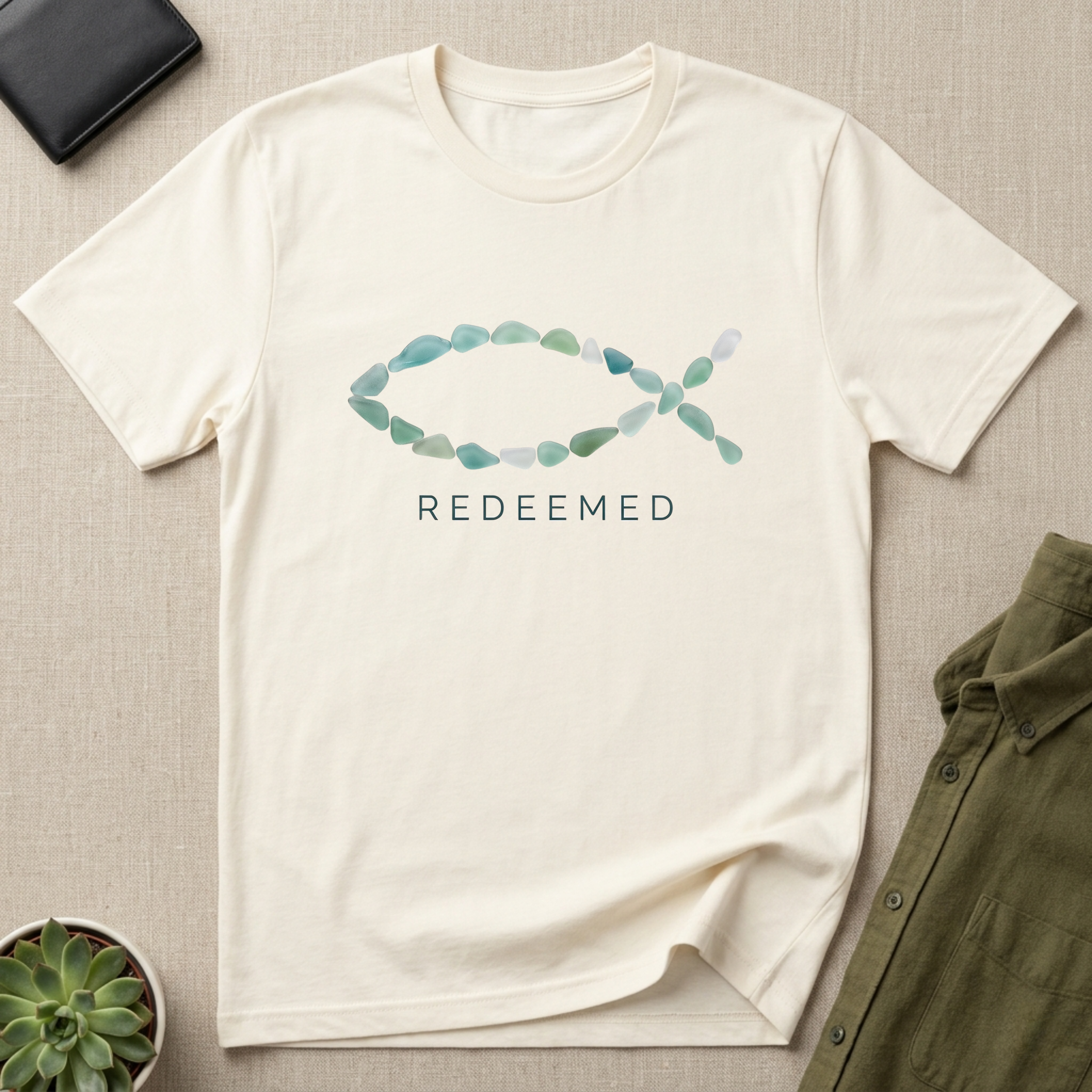 Redeemed Sea Glass Christian Shirt