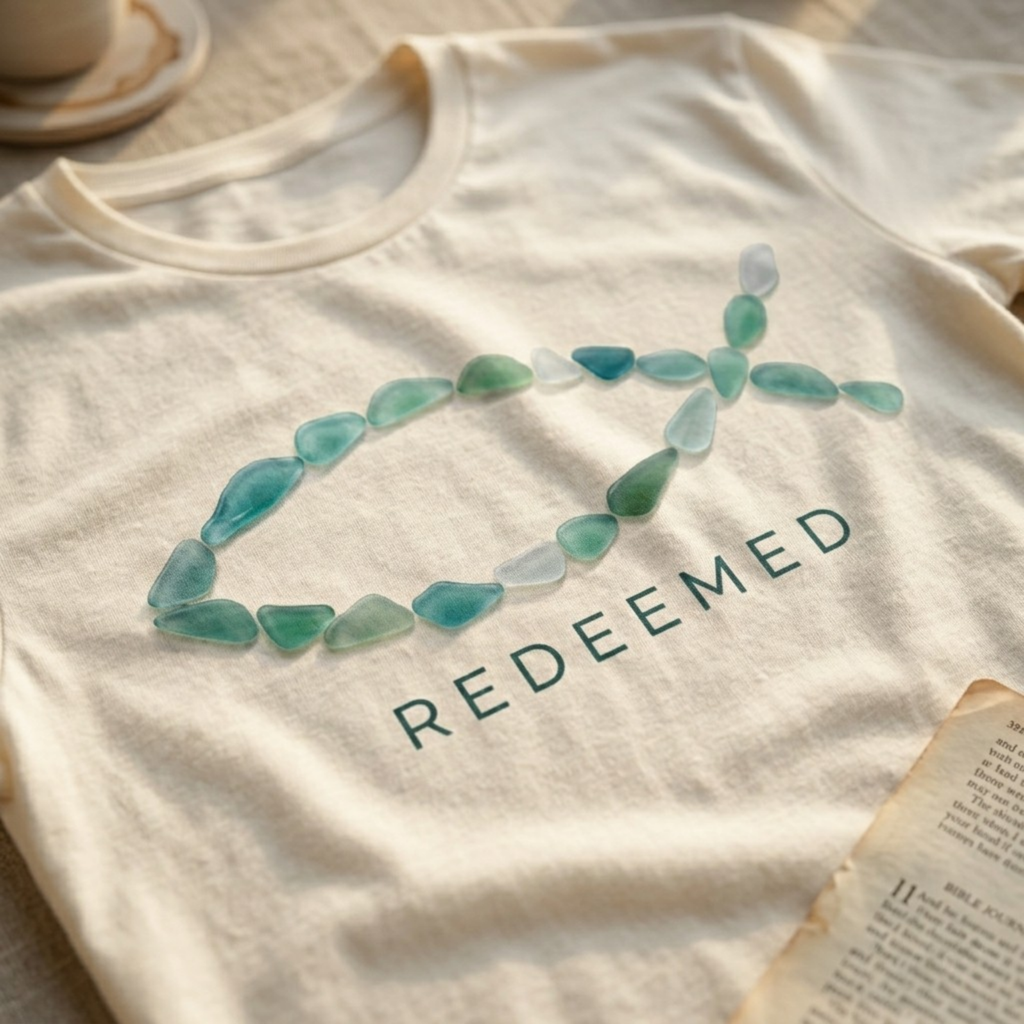 Redeemed Sea Glass Christian Shirt
