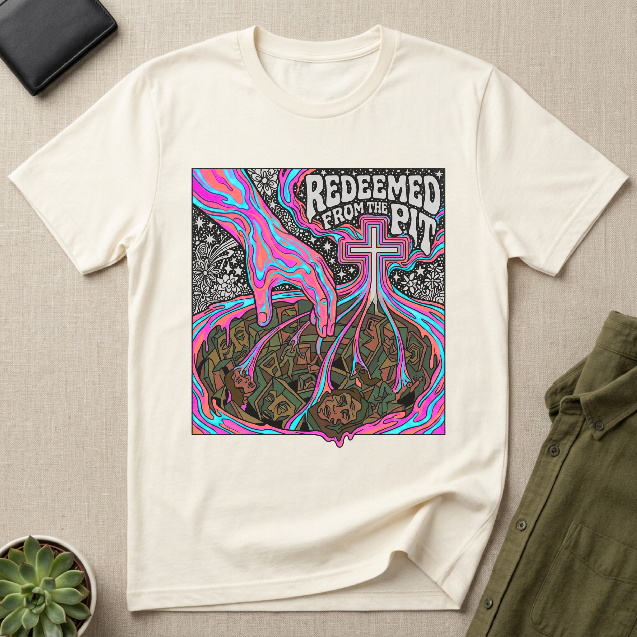 Redeemed From The Pit Psychedlic T-Shirt