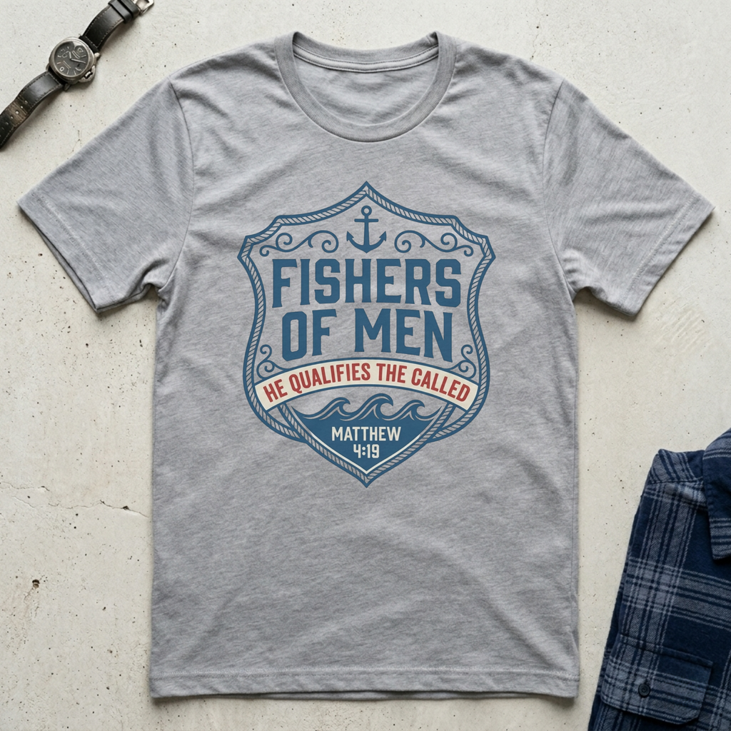 Fishers of Men Shirt Matthew 4:19 Christian T-Shirt
