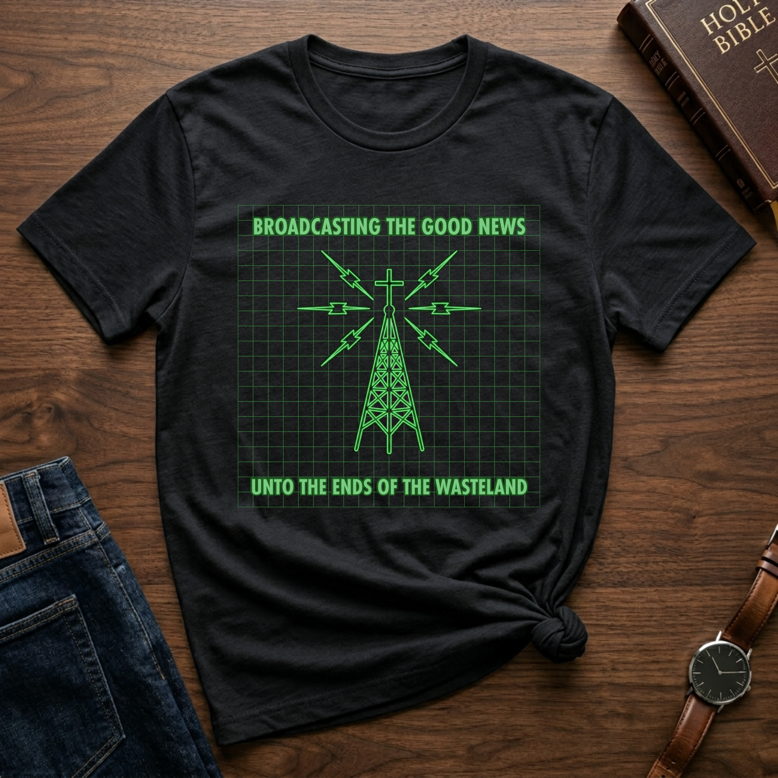 Post-Apocalyptic Broadcast Faith T-Shirt