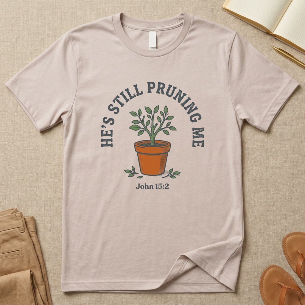 He’s Still Pruning Me Shirt – John 15:2 Christian T-Shirt
