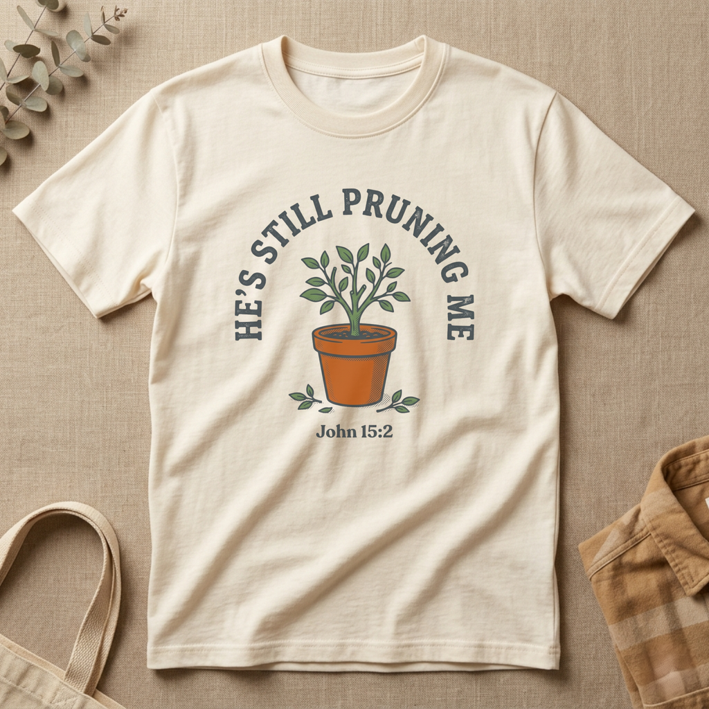 He’s Still Pruning Me Shirt – John 15:2 Christian T-Shirt