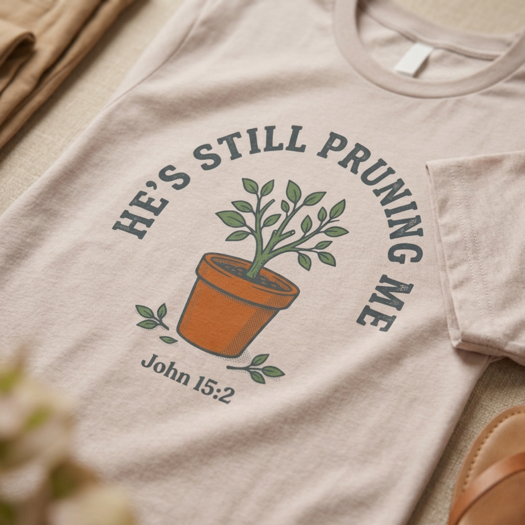 He’s Still Pruning Me Shirt – John 15:2 Christian T-Shirt
