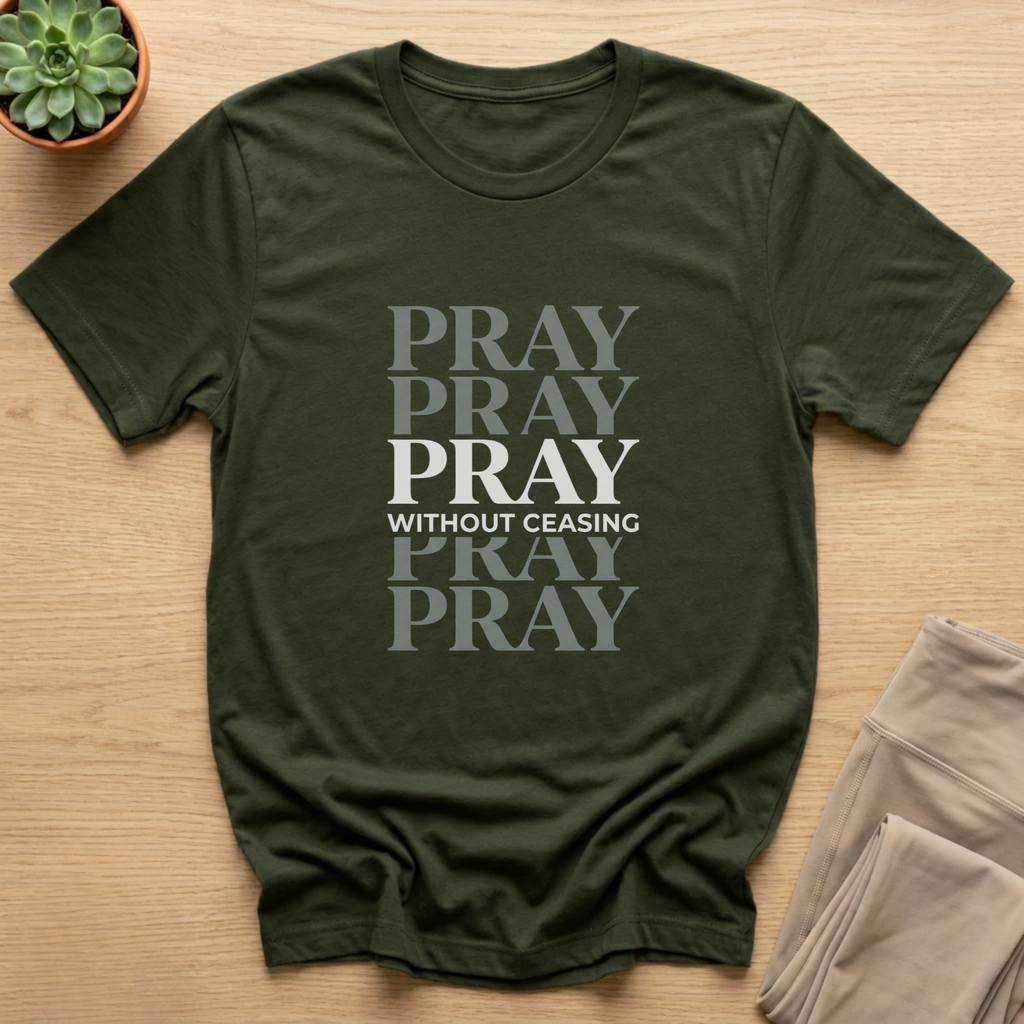 Pray Without Ceasing Minimalist Tee