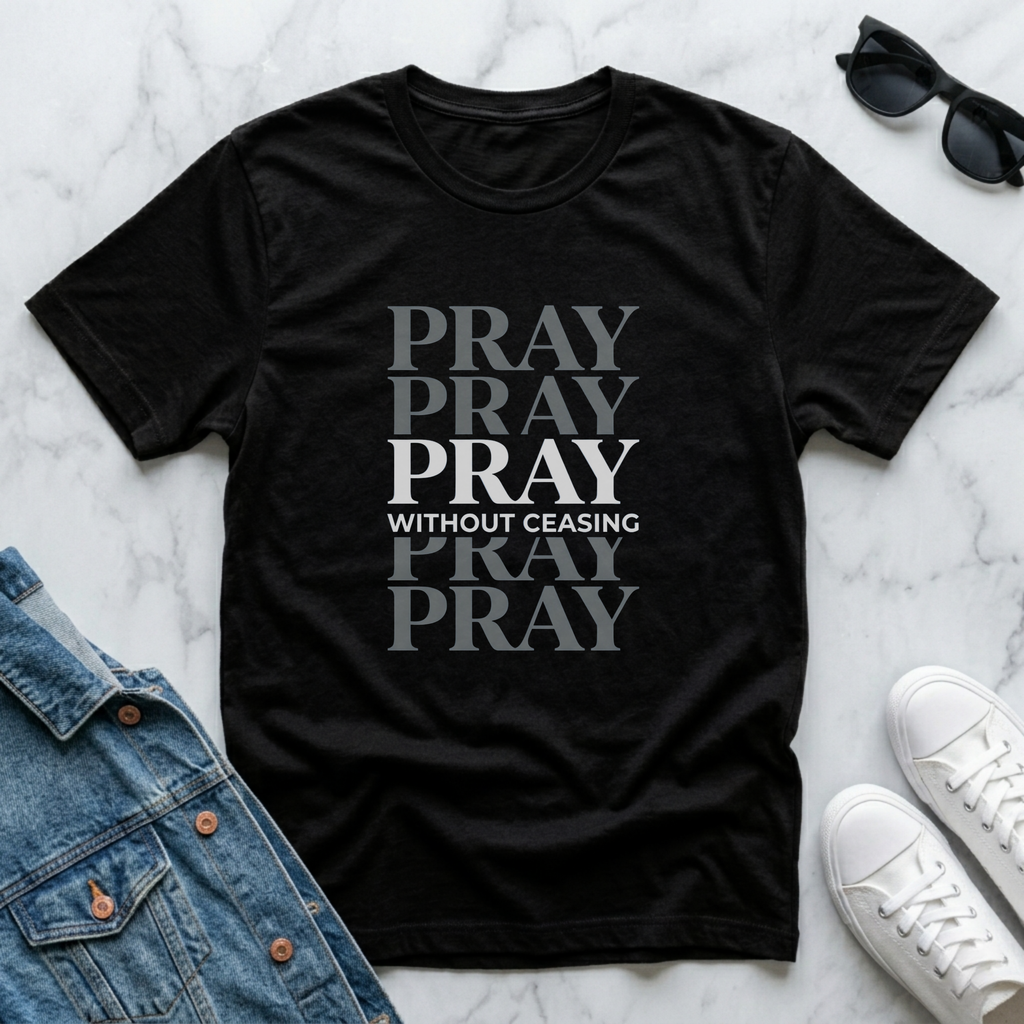 Pray Without Ceasing Minimalist Tee