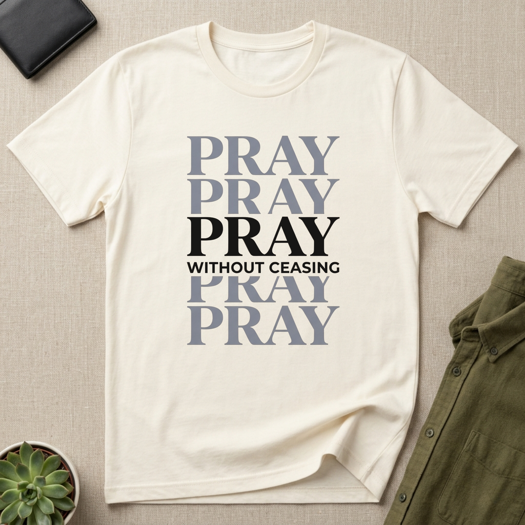 Pray Without Ceasing Minimalist Tee