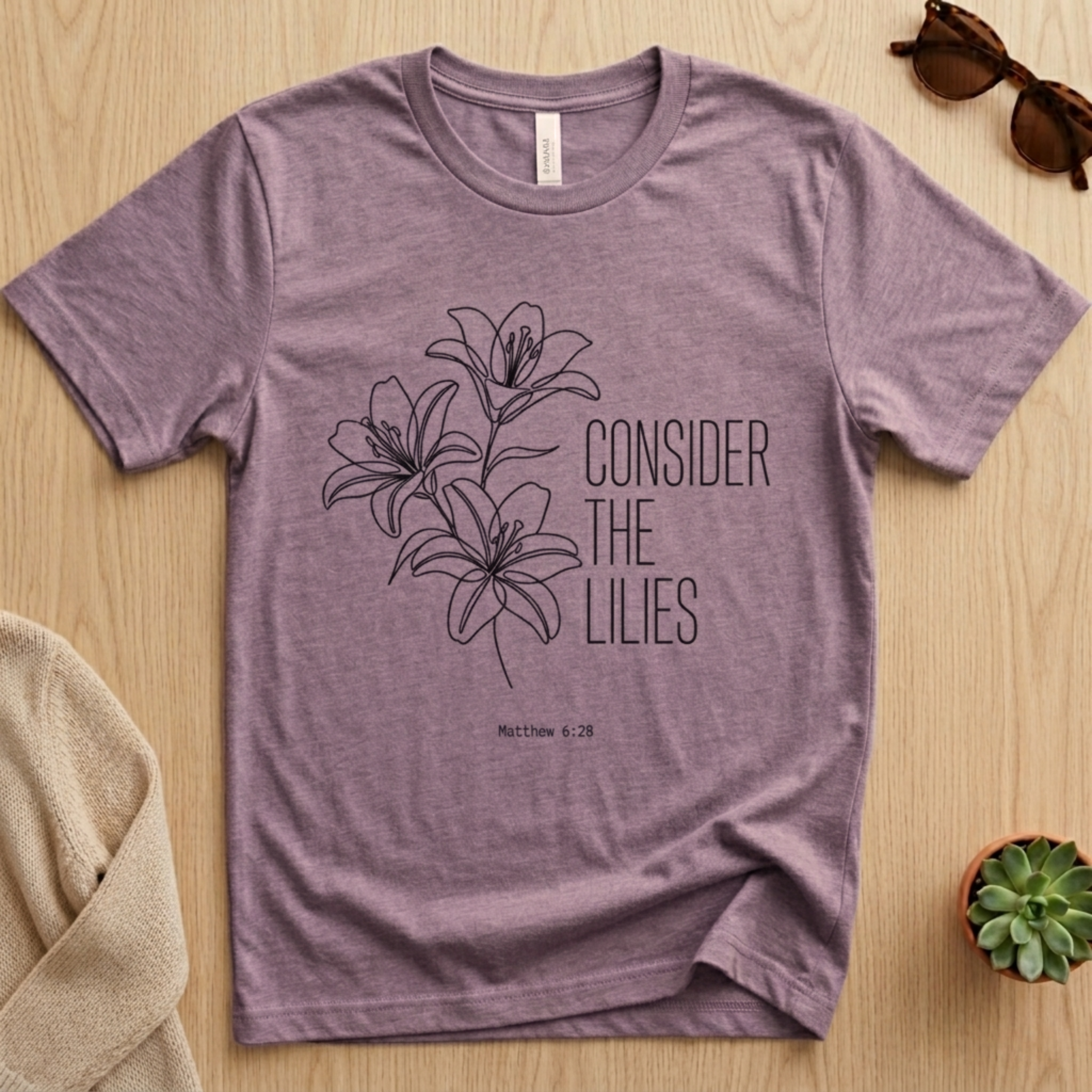 Consider the Lilies Christian Shirt