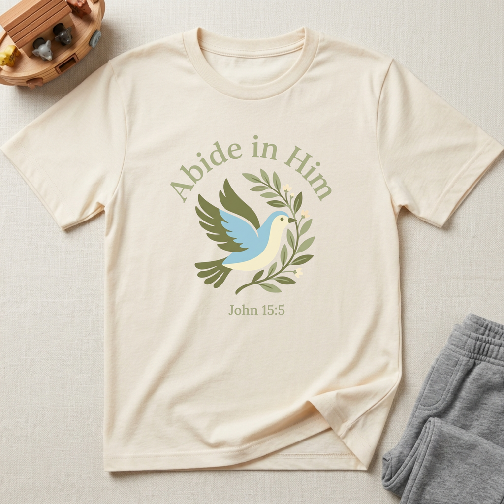 Abide in Him Kids Shirt