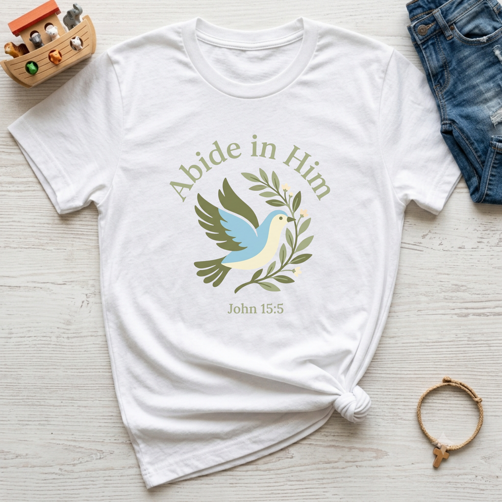 Abide in Him Kids Shirt