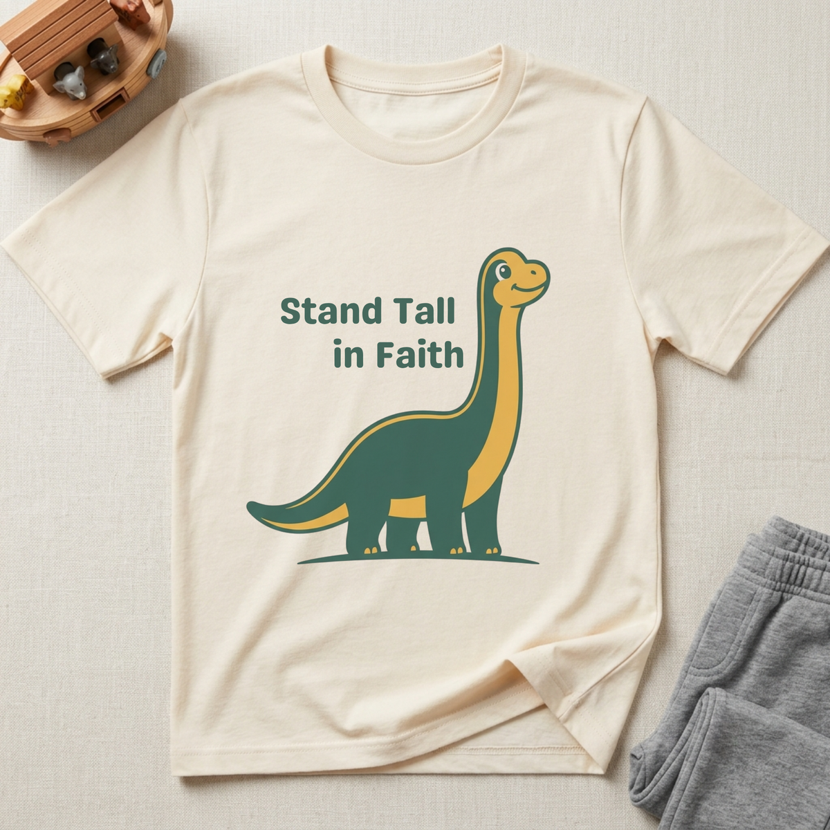 Stand Tall in Faith Kids Dino Shirt
