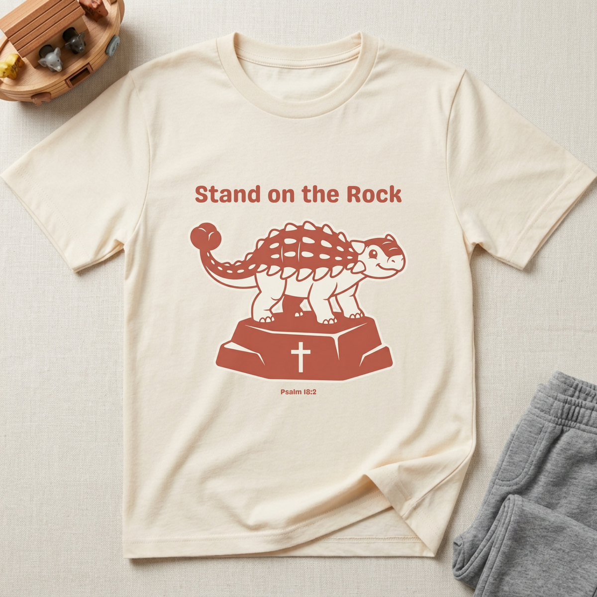 Stand on the Rock Kids Dino Shirt