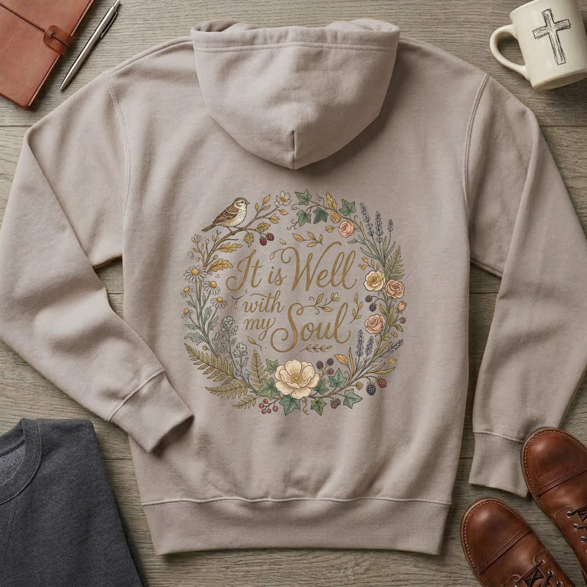 It is Well Floral Hoodie