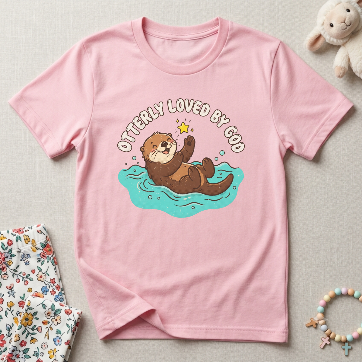Otterly Loved by God Kids Christian T-Shirt