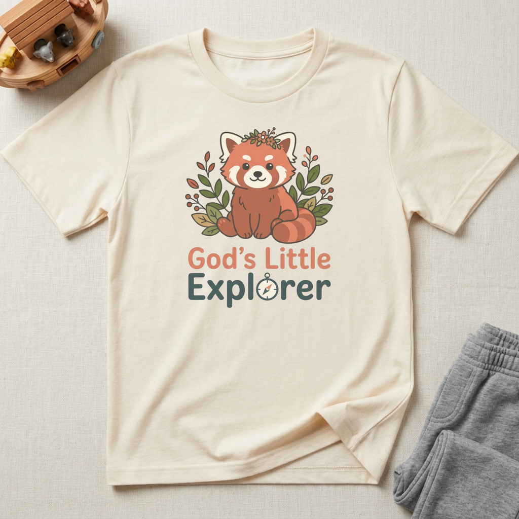 God's Little Explorer Kids Christian T-Shirt