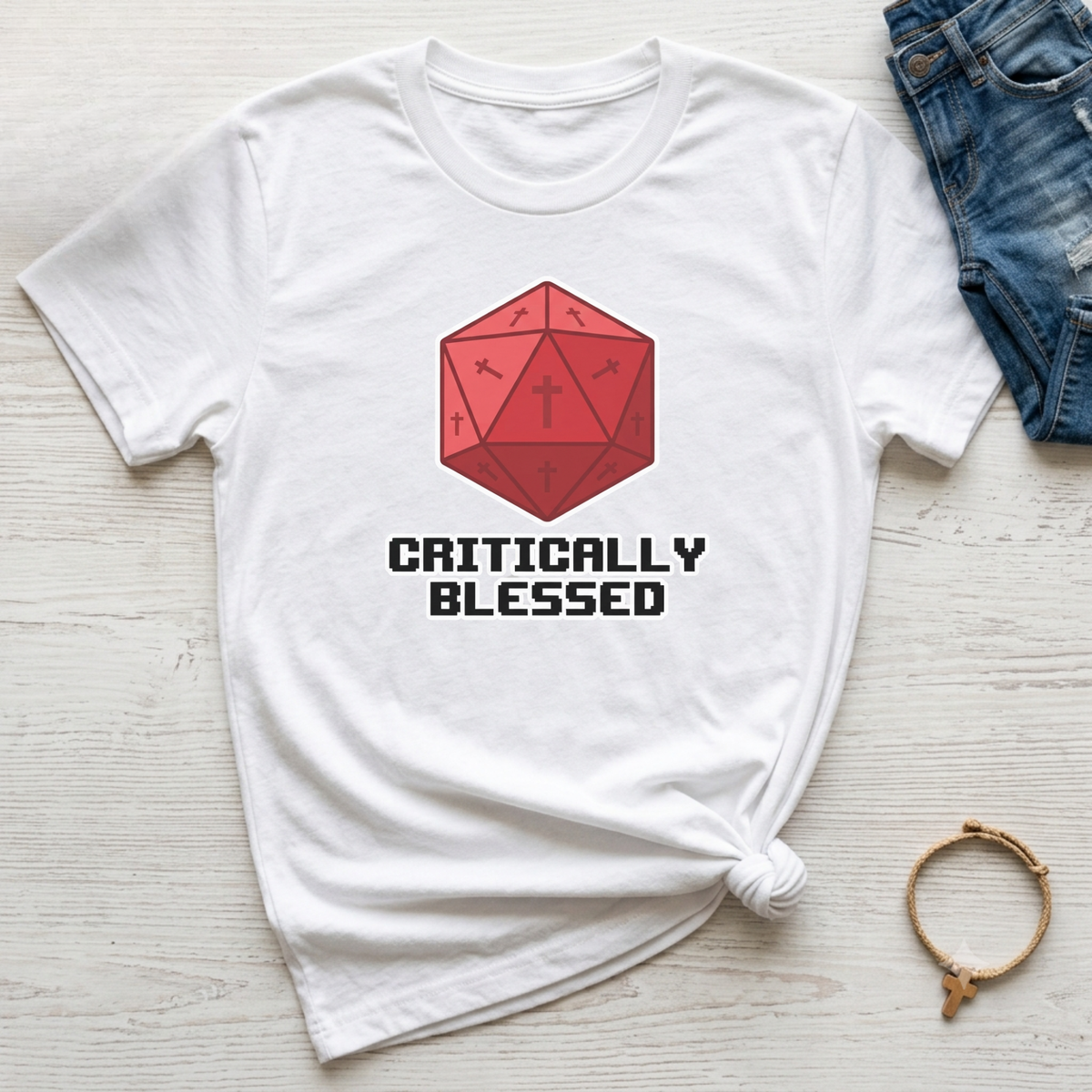 Critically Blessed Kids Christian Gamer Shirt