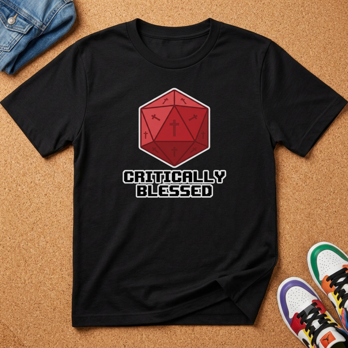 Critically Blessed Kids Christian Gamer Shirt