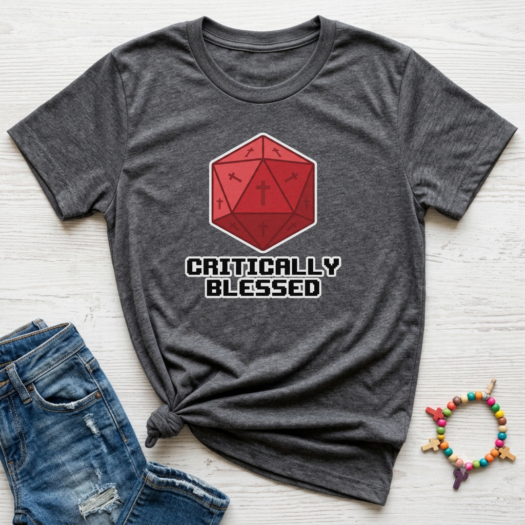 Critically Blessed Kids Christian Gamer Shirt