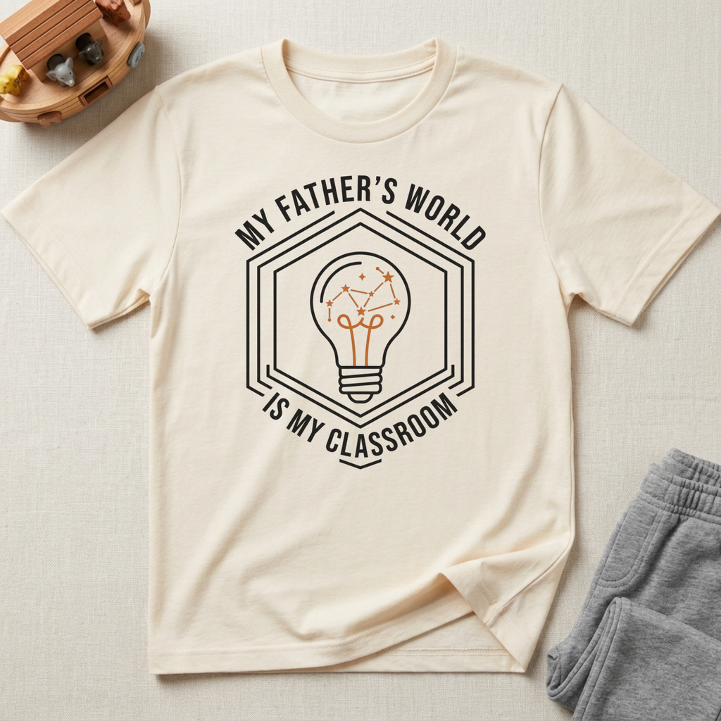 My Father’s World Is My Classroom Kids Christian Shirt