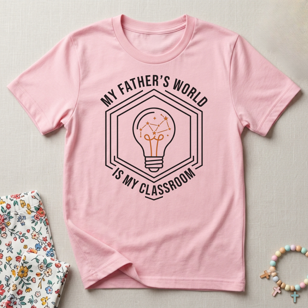 My Father’s World Is My Classroom Kids Christian Shirt