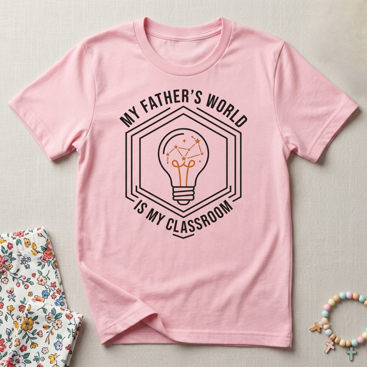 My Father’s World Is My Classroom Kids Christian Shirt